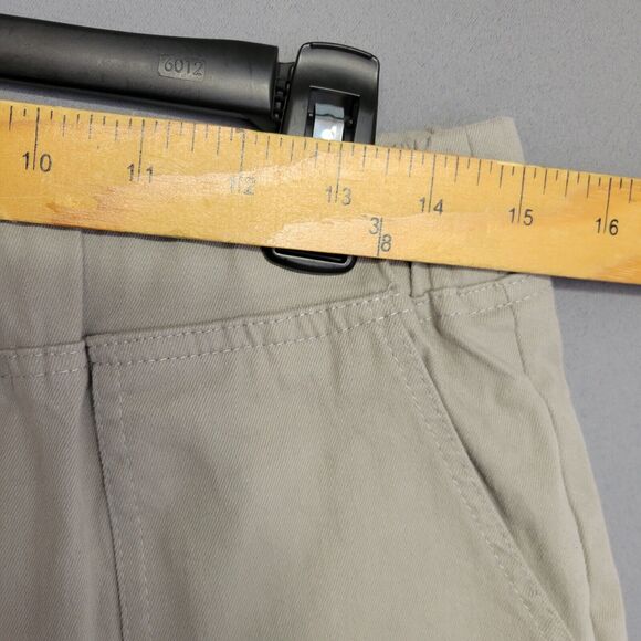 Misslook Khaki Casual Shorts Womens L Biege Tan Pockets Elastic Waist Flat - Picture 3 of 12